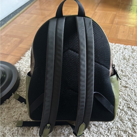 ♥️COACH Brand Green and Brown Court Backpack - Picture 10 of 13